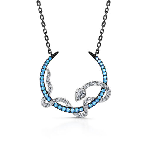 INTERWOVEN CHAIN NECKLACE - Silver