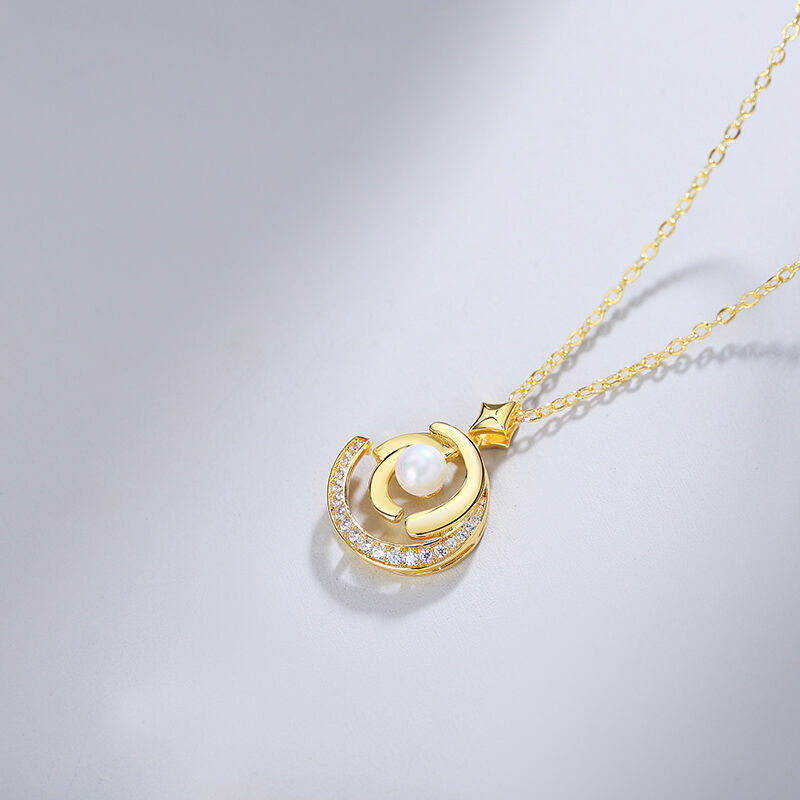 Jeulia "Freedom" Pearl Sterling Silver Necklace