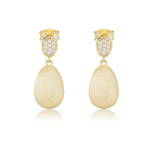 Jeulia Simple Pear Shape Sterling Silver Drop Earrings