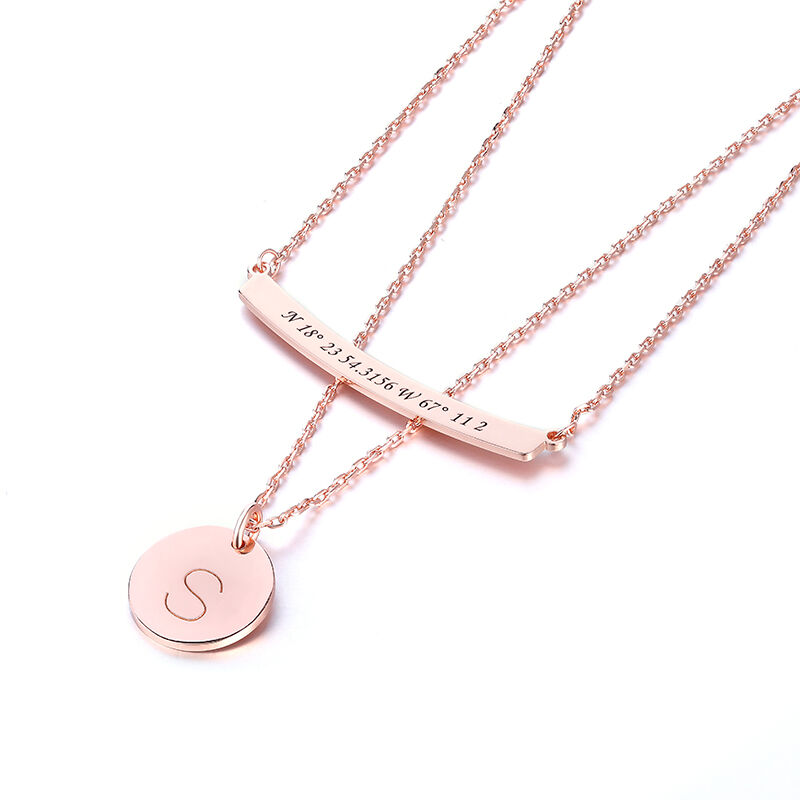 Jeulia Initial Personalized Sterling Silver Necklace