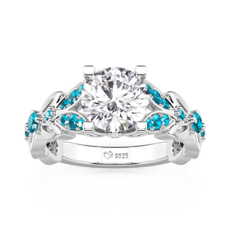 Jeulia Bague Papillon en Argent Sterling Coupe Ronde