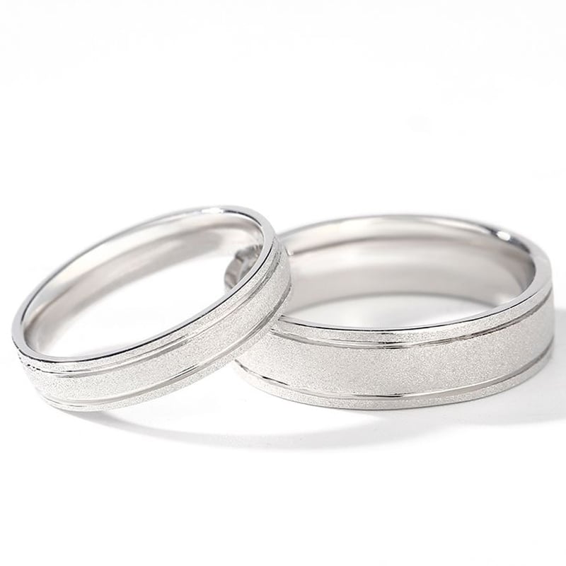 Jeulia Simple Sterling Silver Band Set