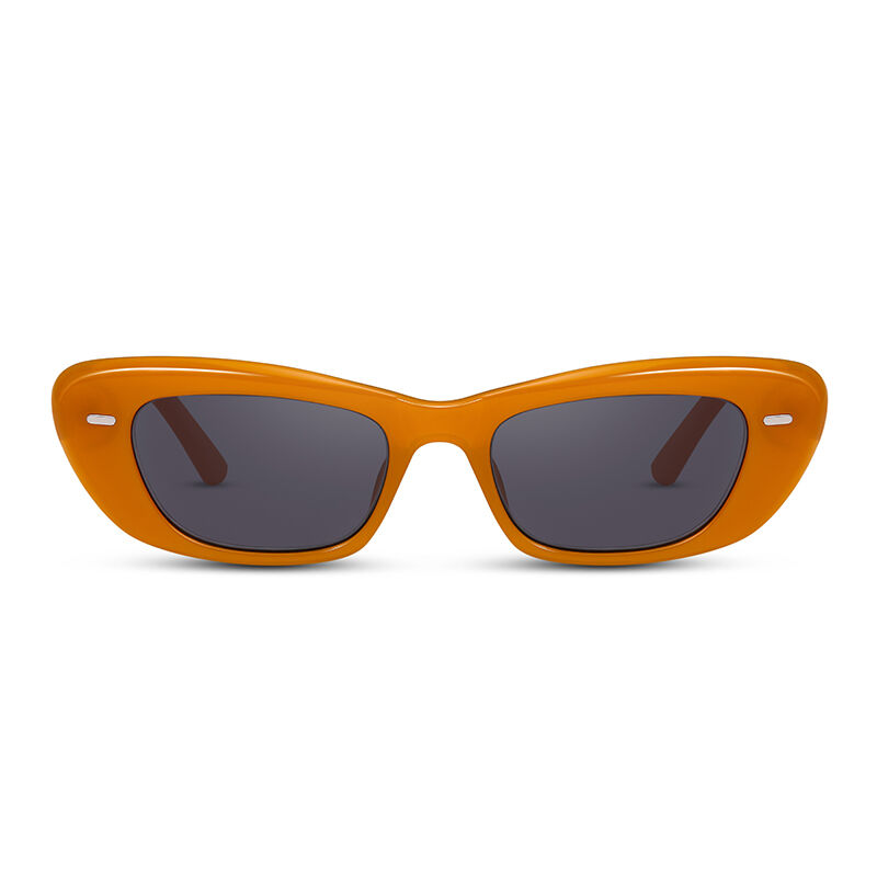 Jeulia "Time Race" Rectangle Orange Unisex Sunglasses