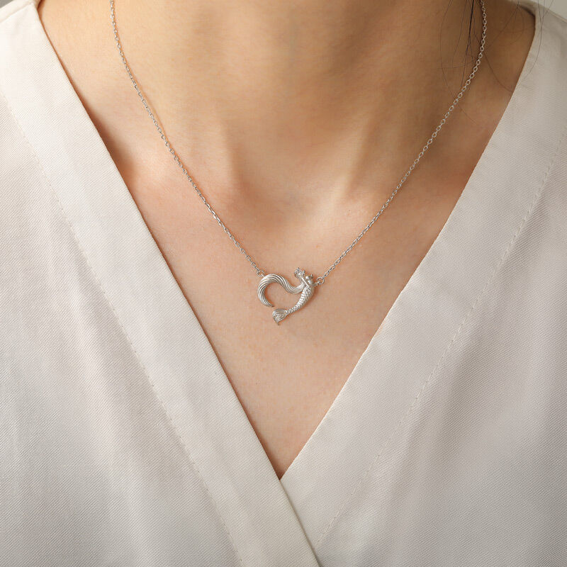 Jeulia "Dancing by the Moonlight" Mermaid Necklace