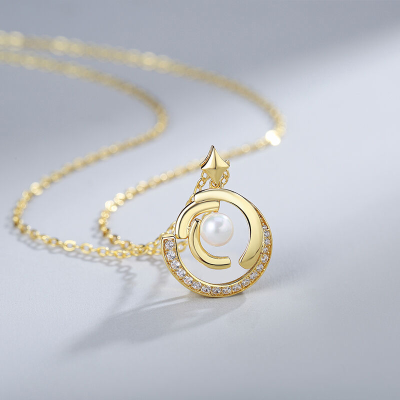 Jeulia "Freedom" Pearl Sterling Silver Necklace