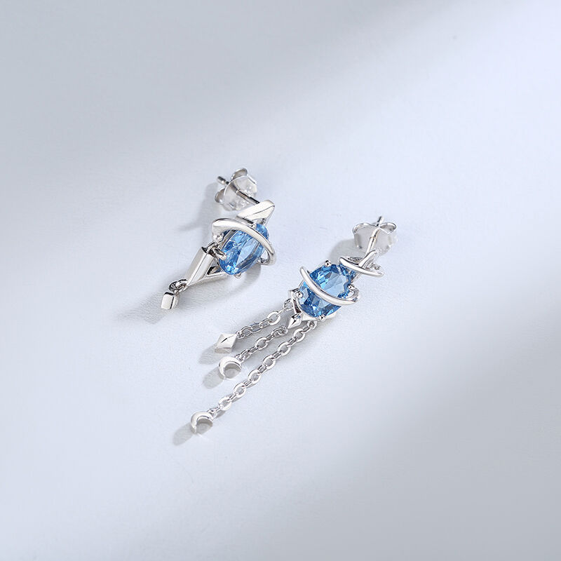 Jeulia "Love Like the Galaxy" Sterling Silver Earrings
