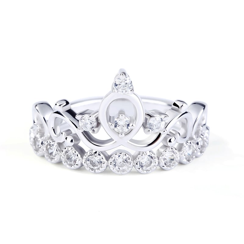 Jeulia Crown Sterling Silver Ring