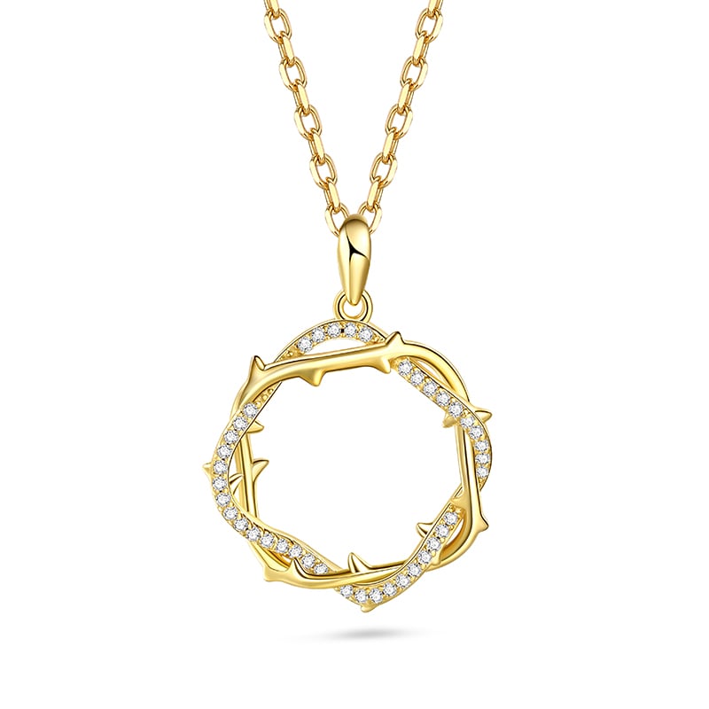 Jeulia Crown of Thorns Sterling Silver Necklace