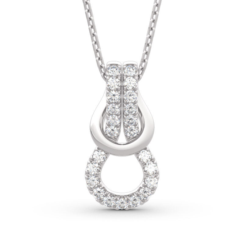 Jeulia Infinity Love Sterling Silver Necklace