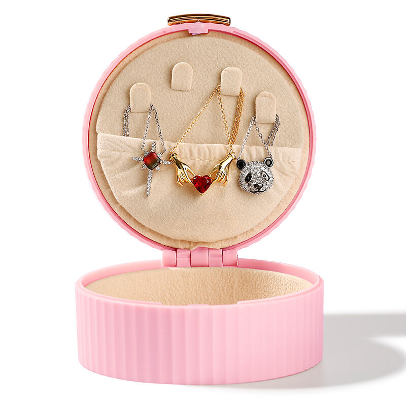 Jeulia Simple Design Round Jewelry Storage Box