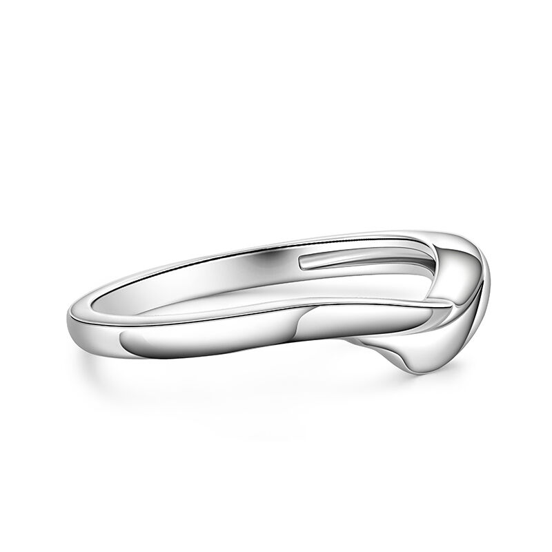 Jeulia Simple Stylish Design Sterling Silver Men's Wedding Band