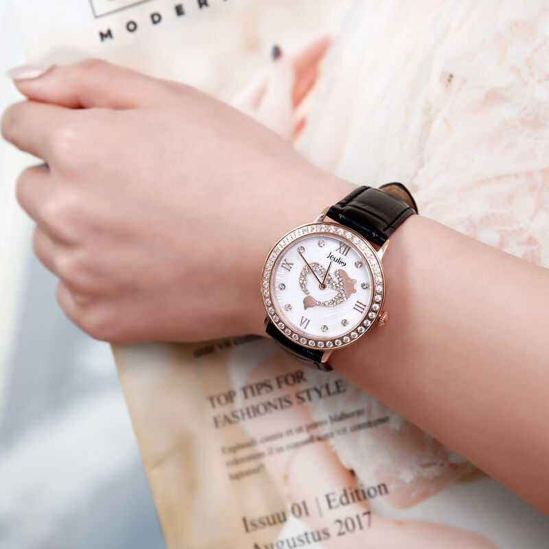 Jeulia "Ballando Al Chiaro Di Luna" Orologio Da Donna Con Sirena Di Moda