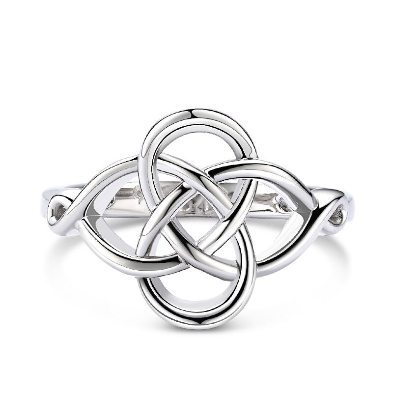 Jeulia Intertwined Design Sterling Silver Ring