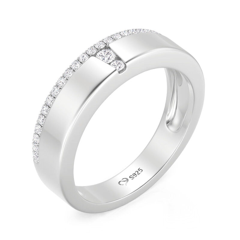 Jeulia Anillo de Boda Elegance para Mujer en Plata de Ley