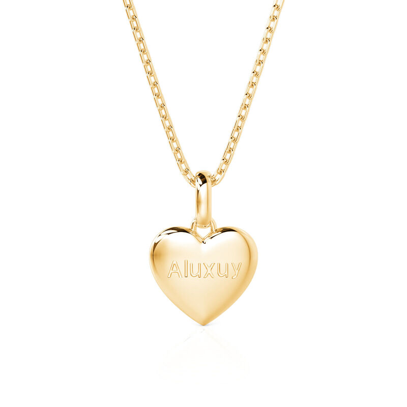Jeulia Everyday Simple Custom Engraved Heart Necklace with Birthstone