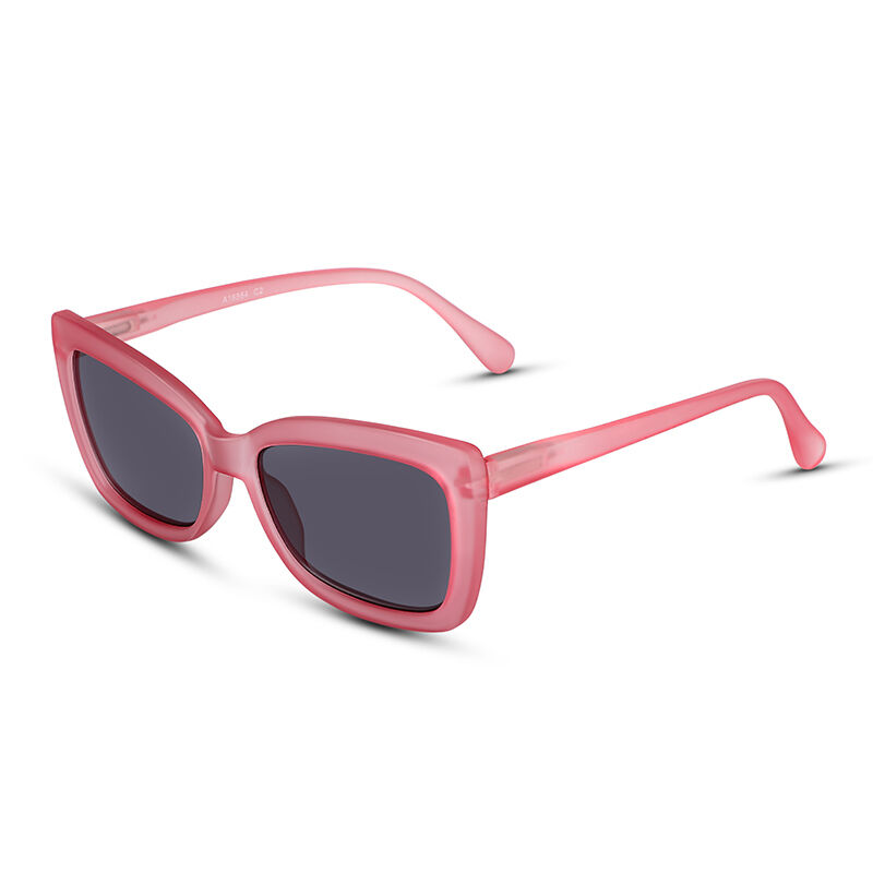 Jeulia Gafas de sol unisex rectangulares de color rosa y gris