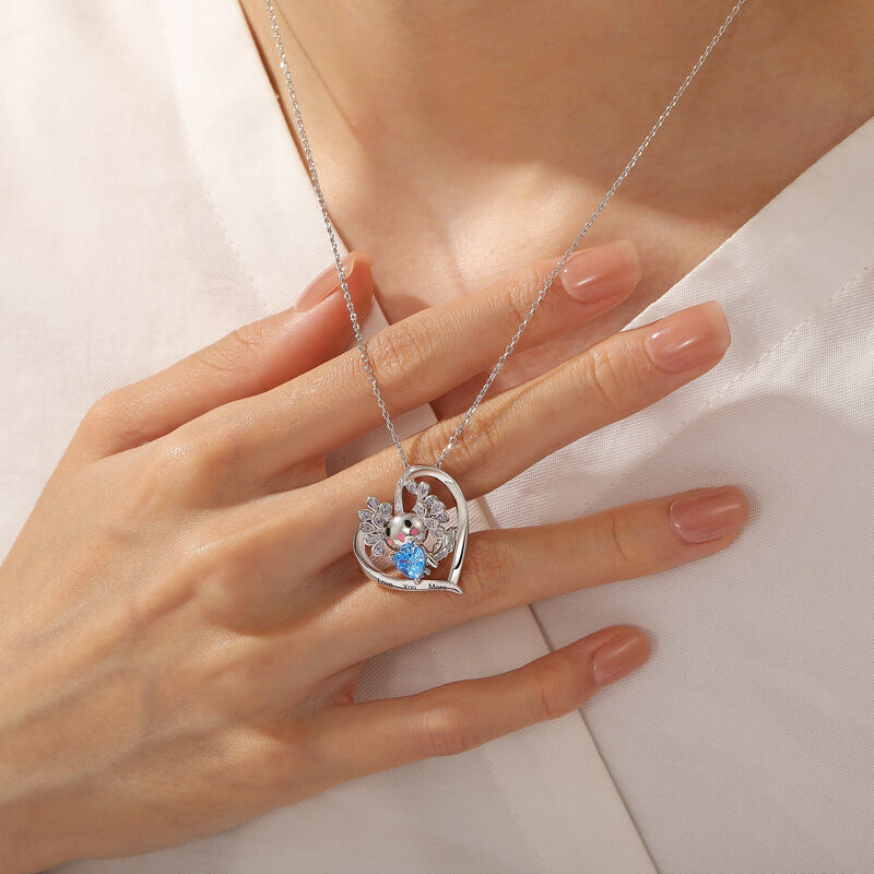 Jeulia Hug Me Specialbeställd Axolotl Halsband med Födelsesten