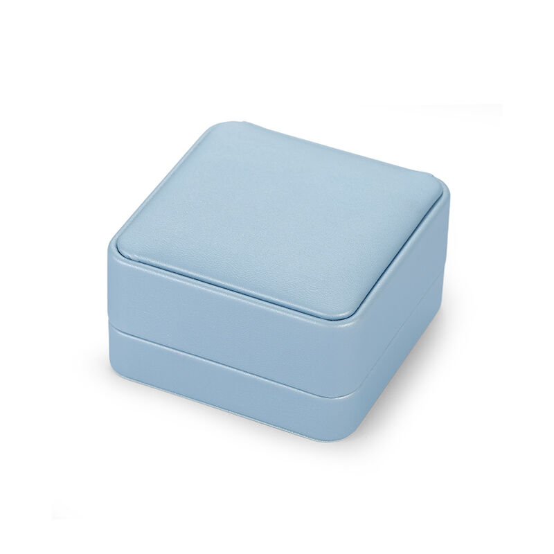 Jeulia Rounded Square Blue Earring Small Jewelry Box - Jeulia Jewelry