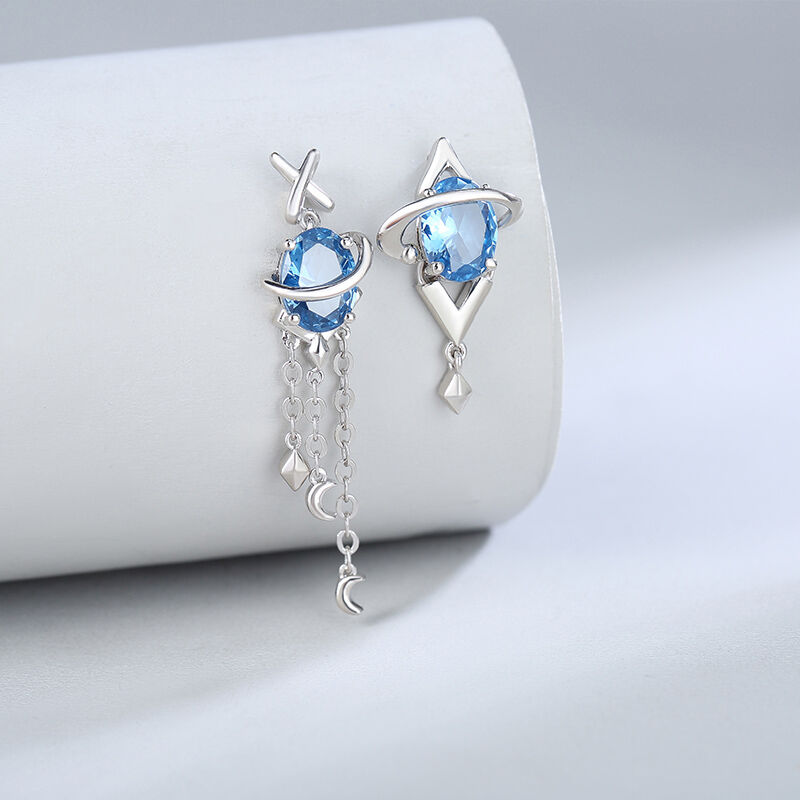 Jeulia "Love Like the Galaxy" Sterling Silver Earrings