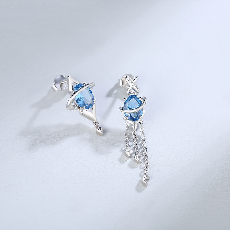 Jeulia "Love Like the Galaxy" Sterling Silver Earrings