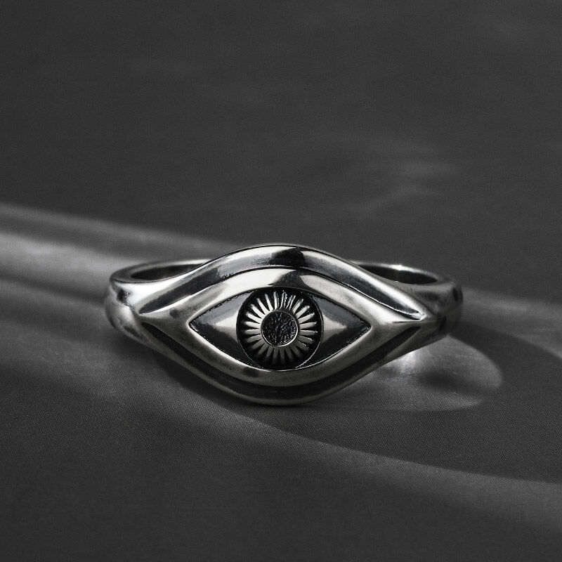 Jeulia "Evil Eye" Sterling Silver Ring