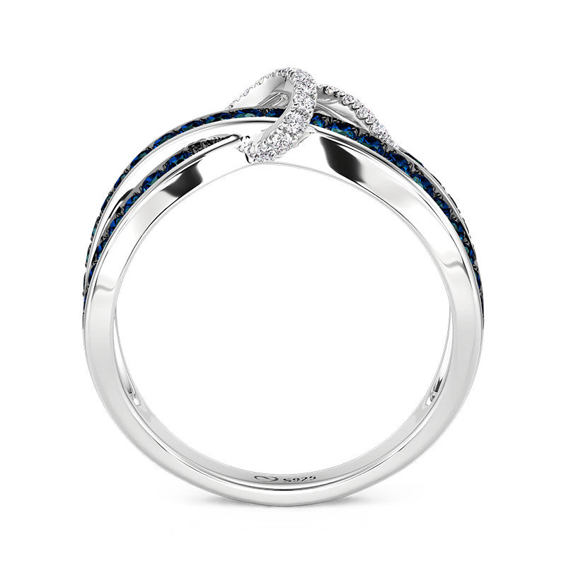 Jeulia Knot Inspired Crossover Eternity Ring for Women