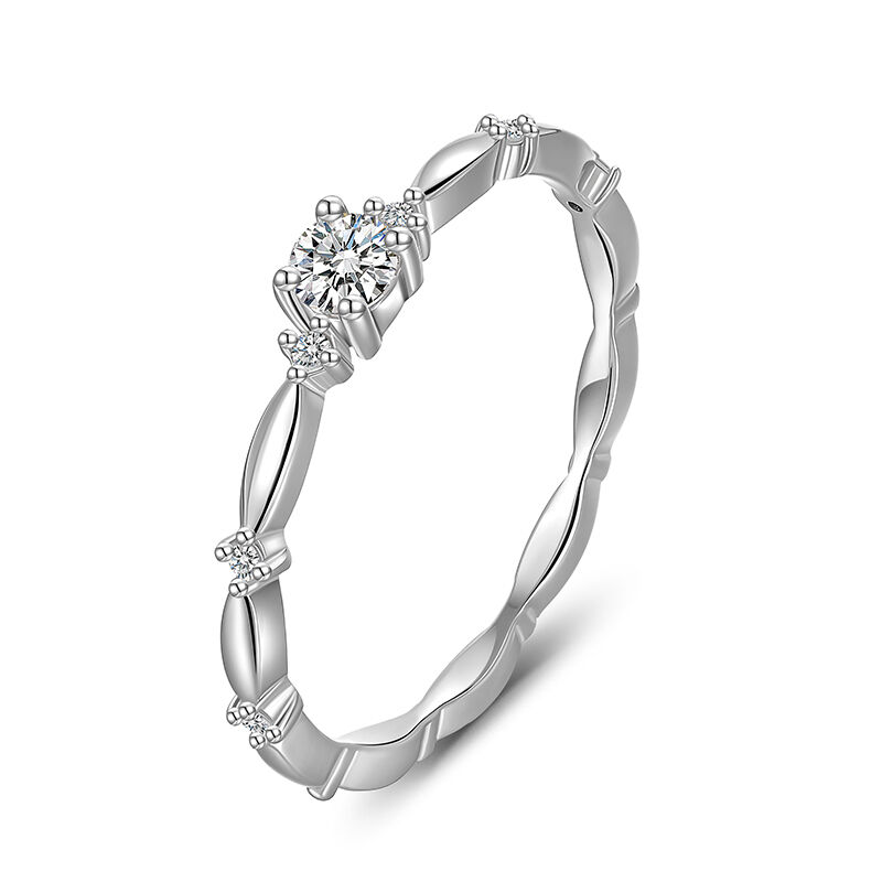 Jeulia Minimalistisk Flerstensring i Sterlingsilver