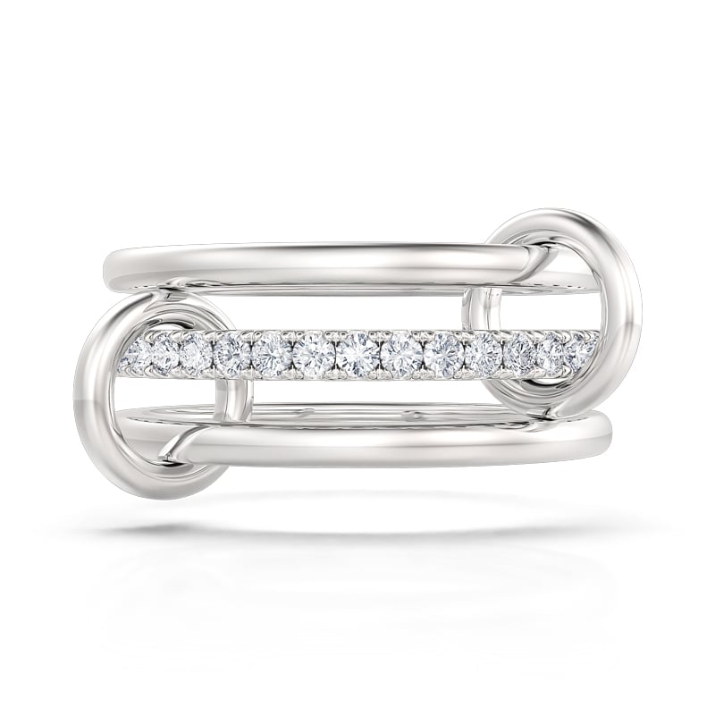 Jeulia Triple Band Ring Sterling Silver