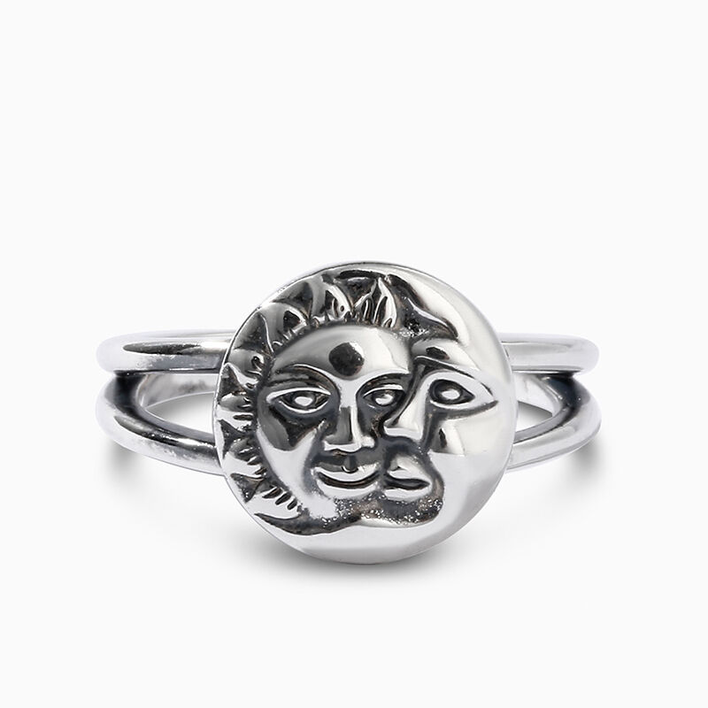 جوليا خاتم "وجه القمر ووجه الشمس" من الفضة الإسترليني
