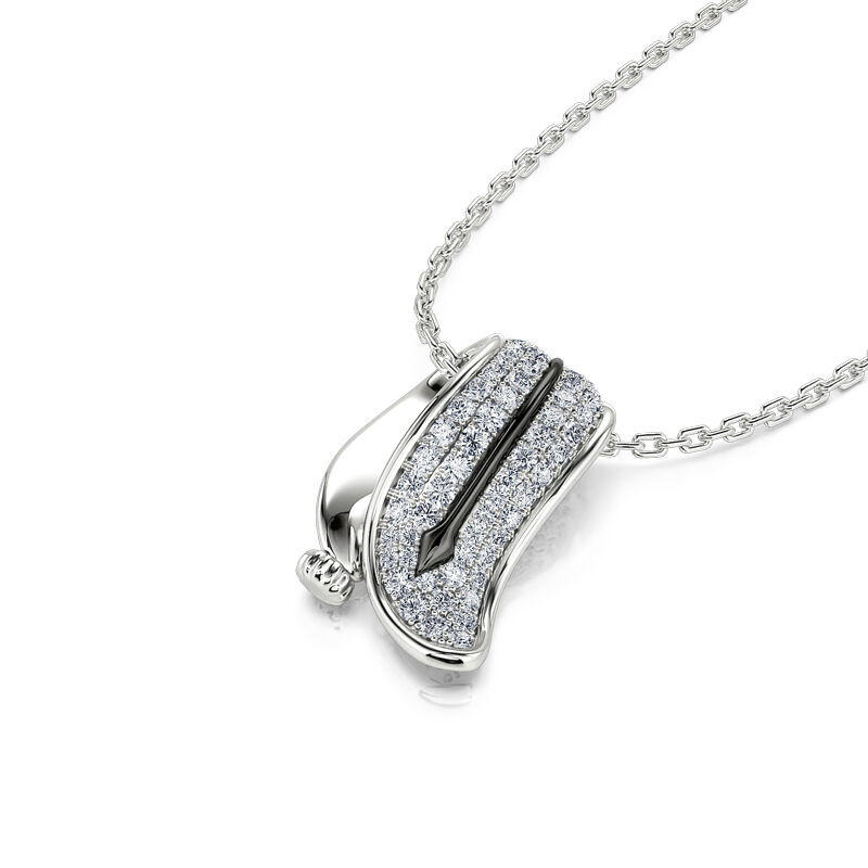Jeulia "Persistence of Memory" Inspired Timepiece Sterling Silver Necklace