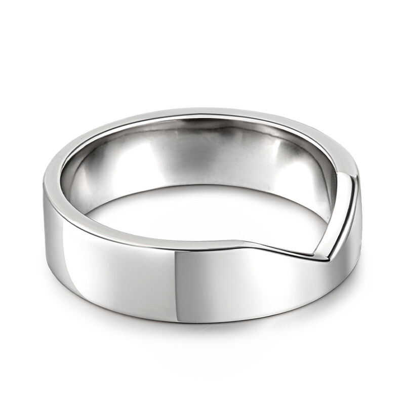 Jeulia "Limitless Love" Sterling Silver Men's Band