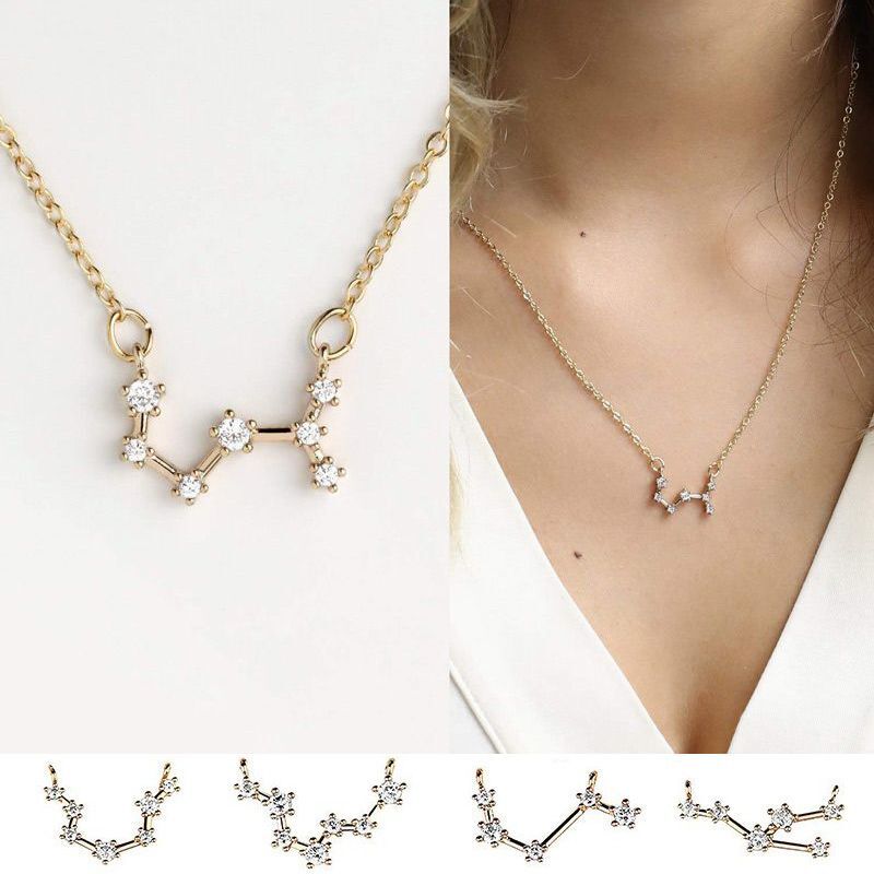 Jeulia Constellation Necklace With Stones Sterling Silver