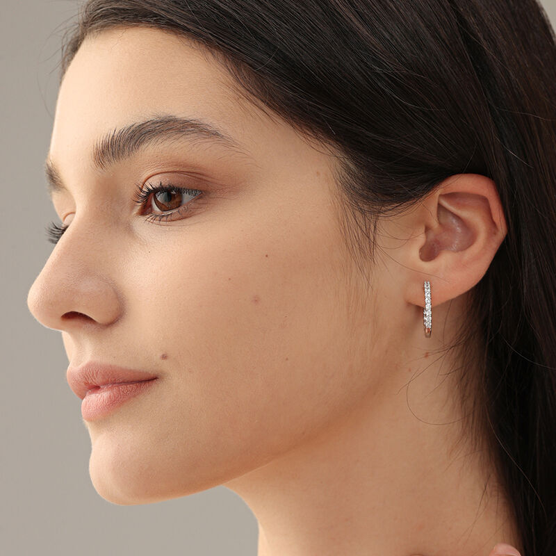 Jeulia Aretes Clásicos De Aro En Plata De Ley