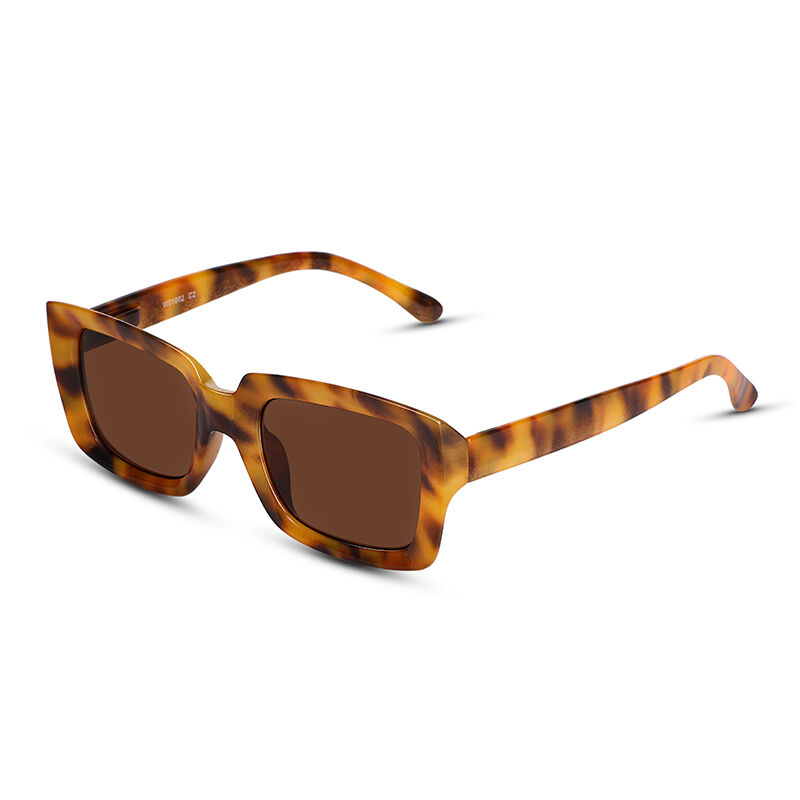 Jeulia "Disco" rektangulära bruna solglasögon för unisexpersoner