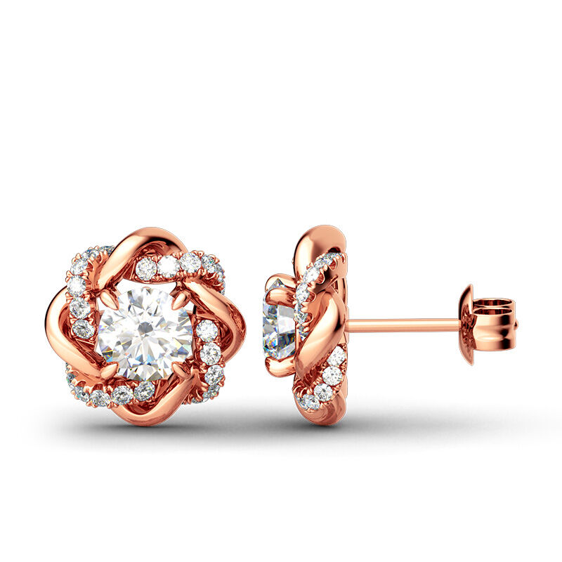 Jeulia Knot of Love Stud Earrings
