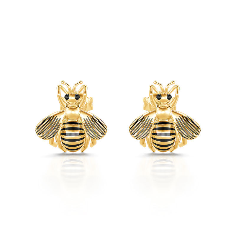 Jeulia "Guide the Life" Honey Bee Sterling Silver Earrings