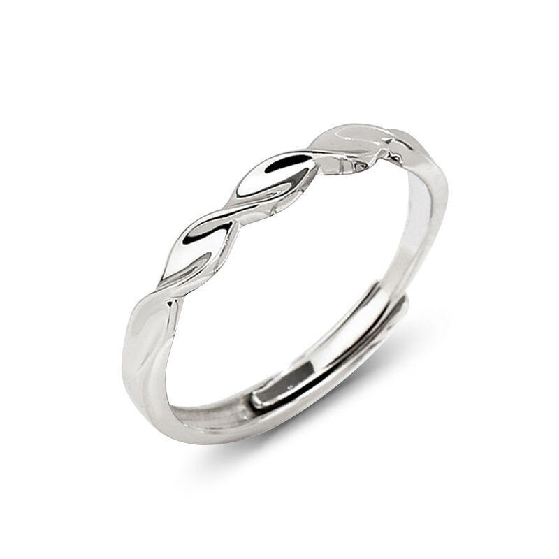 Jeulia Classic Sterling Silver Adjustable Men's Band