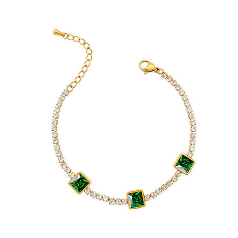 Jeulia "Summer Night's Dream" Emerald Jewelry Set