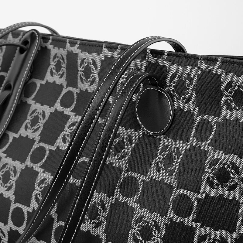 Jeulia Monogram Oversized Tote Bag Shopping Bag Large Handbag