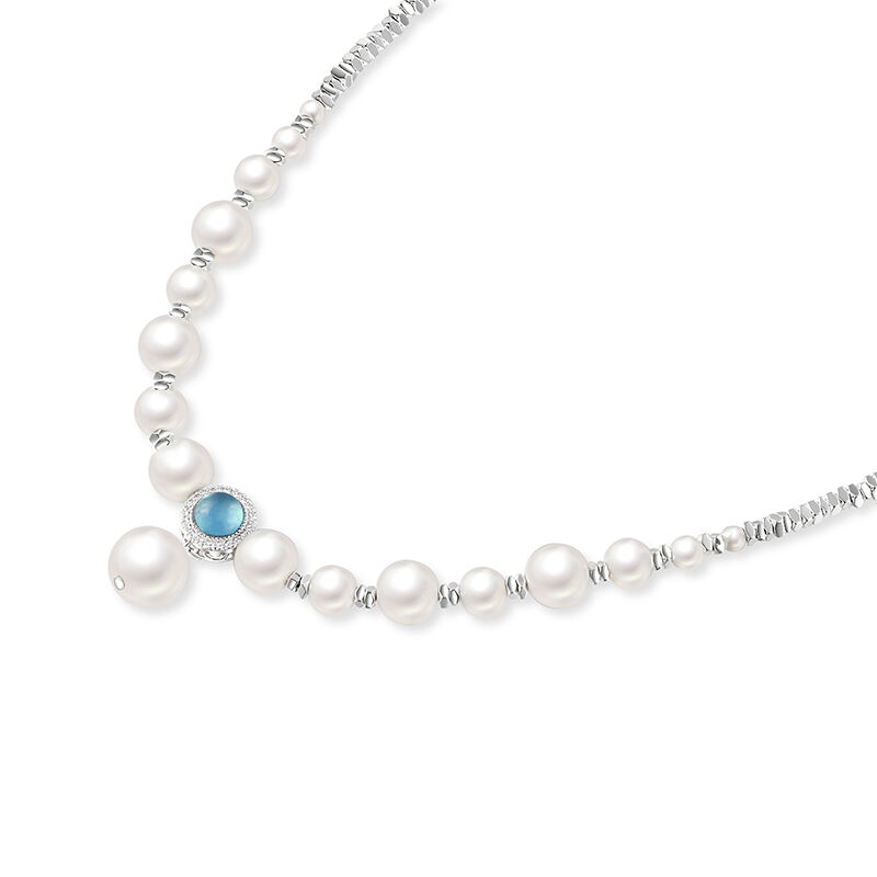 Jeulia "Extreme Harmony" Gradient Size Pearl Necklace