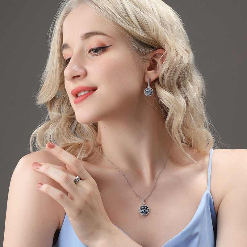 Jeulia Orecchini in Argento Sterling Ispirati alla Notte Stellata