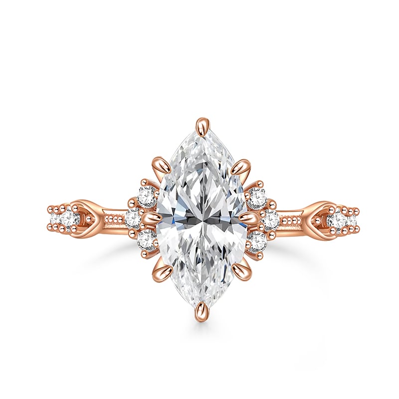 Jeulia Vintage Marquise Engagement Ring Sterling Silver