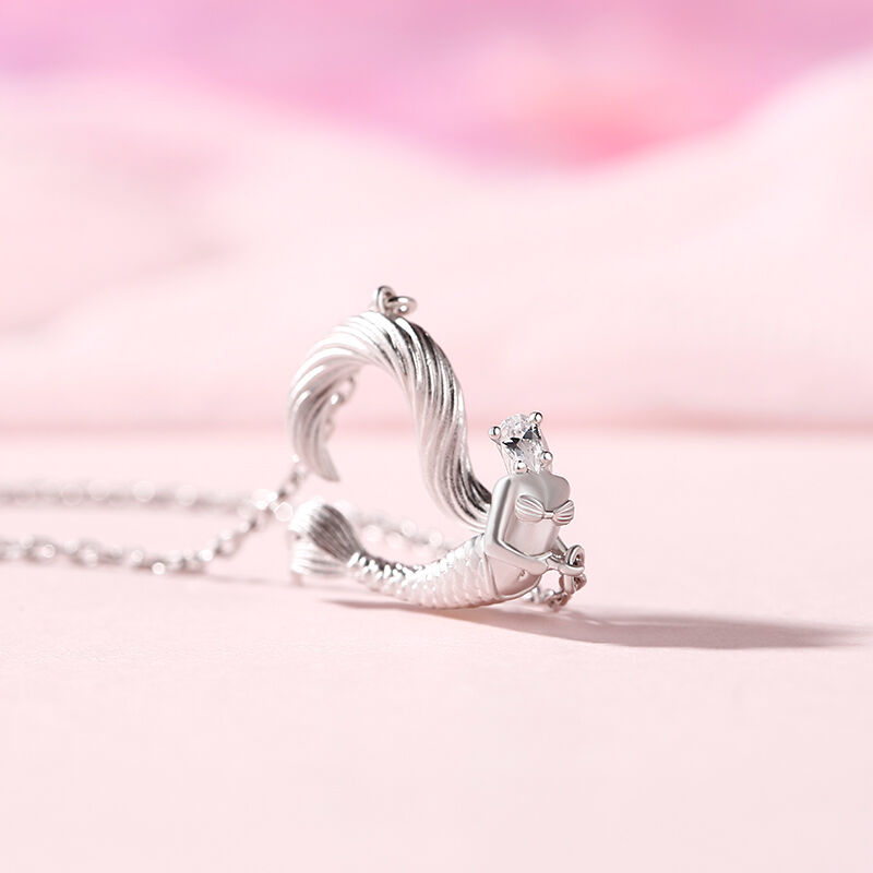 Jeulia "Dancing by the Moonlight" Mermaid Necklace