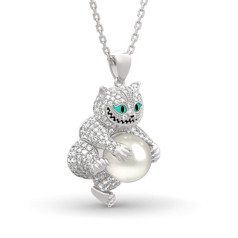 Jeulia  "Appear and Disappear at Will" Cat Sterling Silver Necklace