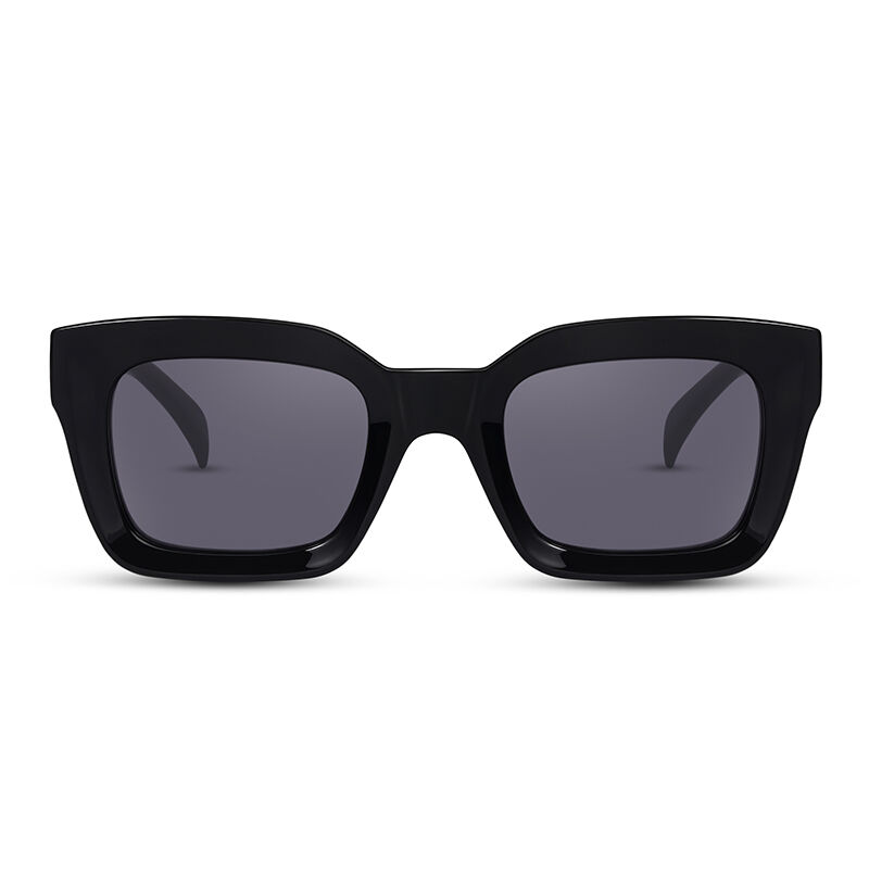 Jeulia "Futureland" Rectangle Black/Grey Unisex Sunglasses