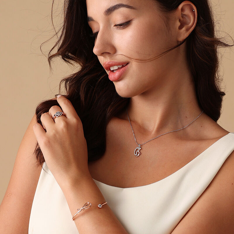 Jeulia "Knot Of Love" Sterling zilveren armband
