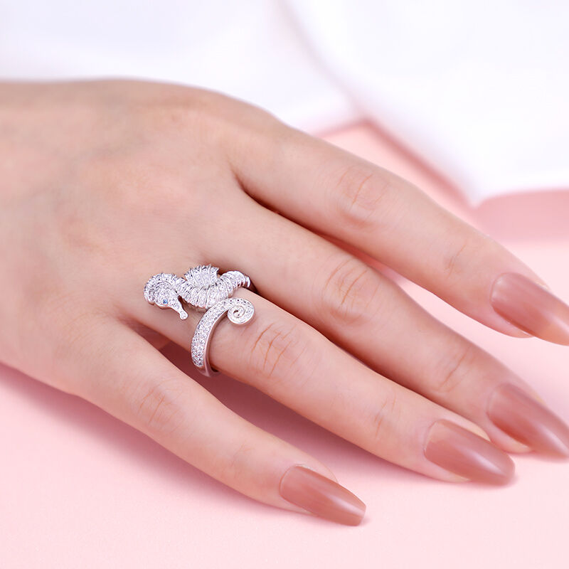 Jeulia "Faithful Love" Ring I Sterlingsilver Med Sjöhästmotiv