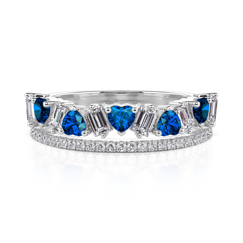 Jeulia Olivetta Double Row Eternity Ring for Women