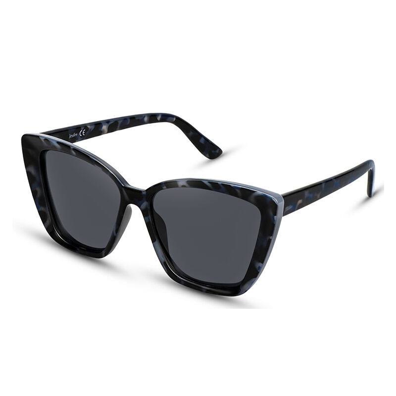 Jeulia "Rockstar" Kocie oko niebieskie szylkretowe polaryzacyjne okulary przeciwsłoneczne unisex