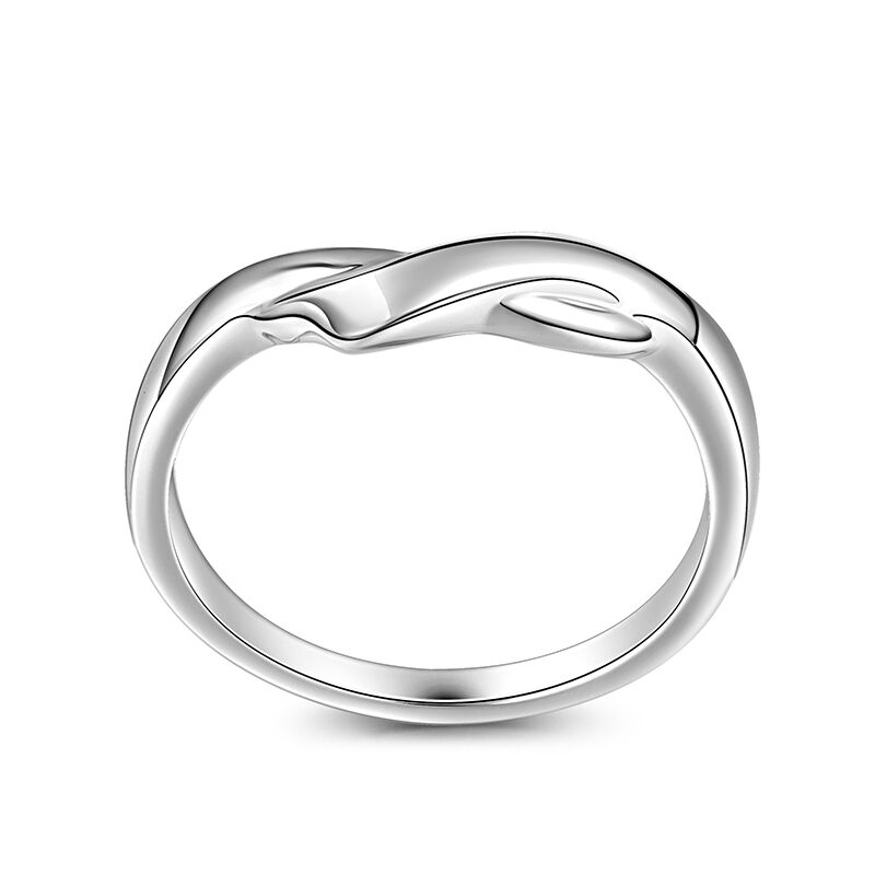 Jeulia Simple Stylish Design Sterling Silver Men's Wedding Band